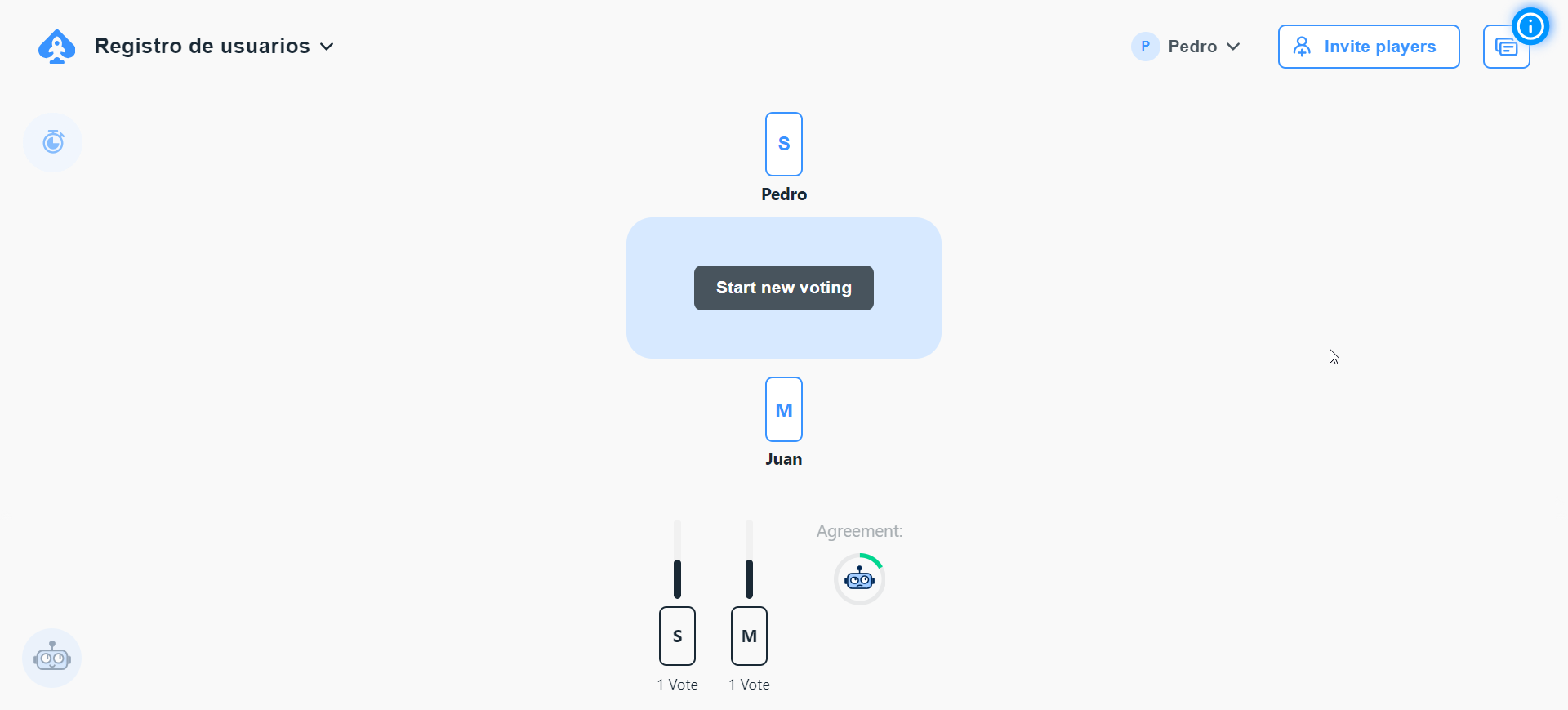 Ejemplo de Planning Poker 2